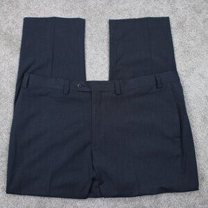 LAUREN Ralph Lauren Dress Pants Mens 42x30 Blue Poly/Rayon Flat‎ Front Stretch